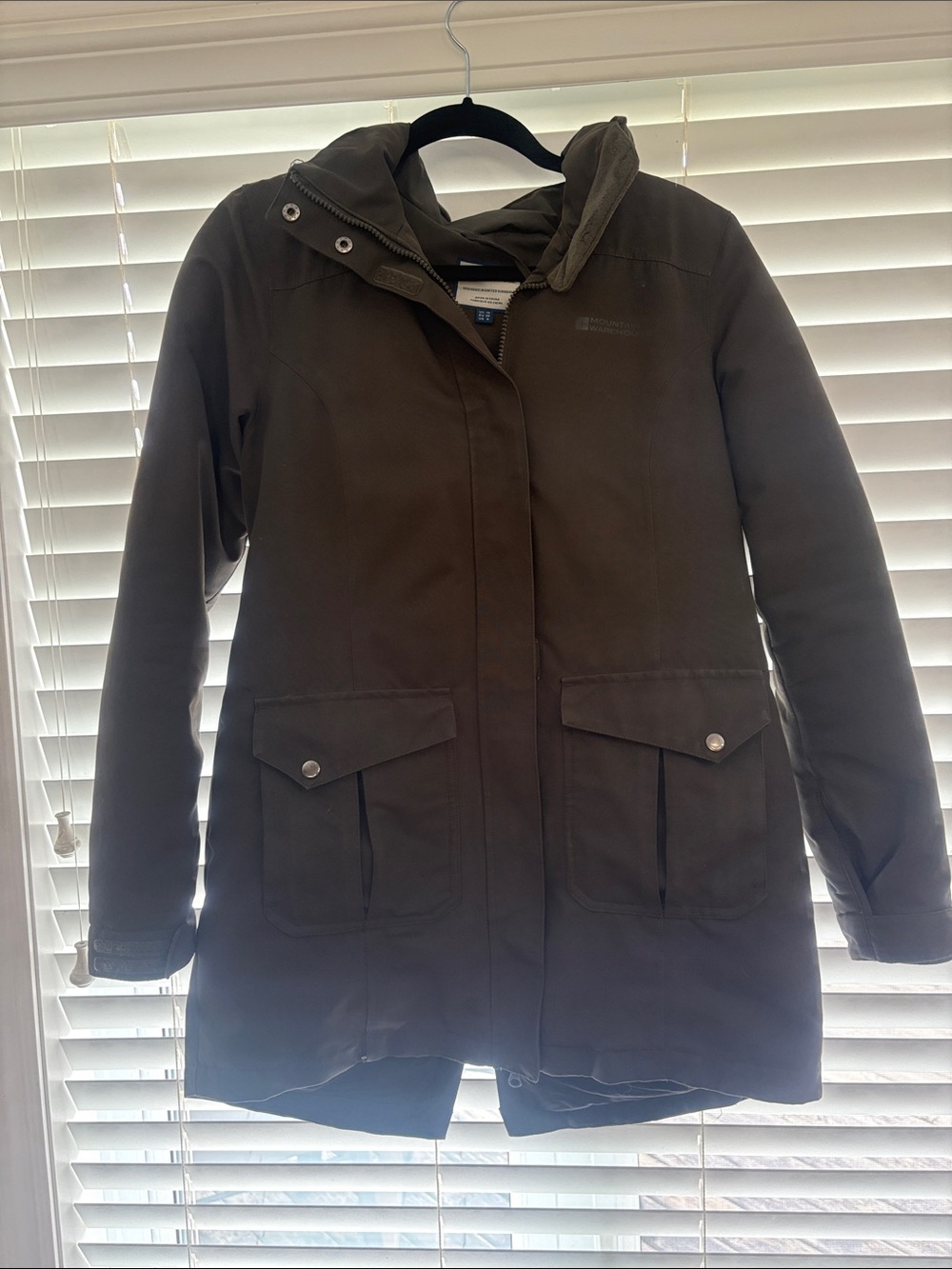 Women's Olive Green Hooded Trench Coat